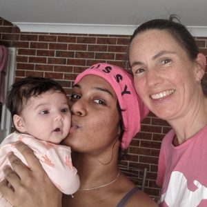Jenn with Bhavna & her infant daughter