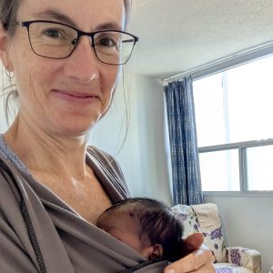 Jenn with Ritu's infant daughter