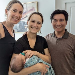 Jenn with Maggie, Emilio & their infant son [September 2026]